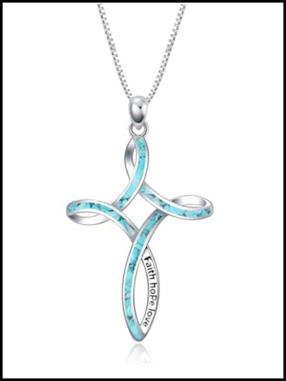 Sterling Silver Celtic Cross Pendant Necklace 18 Inch Box Chain